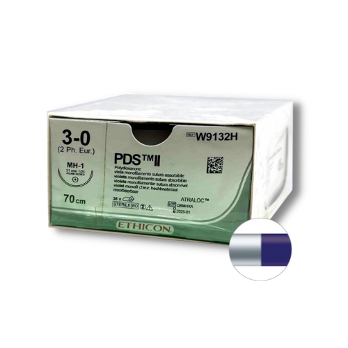 PDS™ II 3/0 Violet MH-1 31mm 1/2 circle taper point 70cm (36pcs)