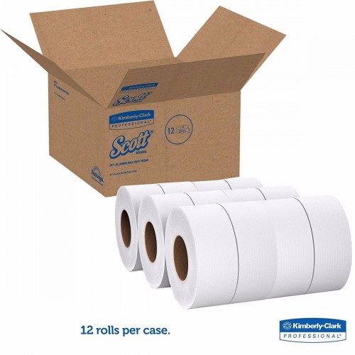 SCOTT® 2-Ply Jumbo Roll Tissue (Non-Embossed - 9cm x 22.5cm x 300m) 12rolls/case