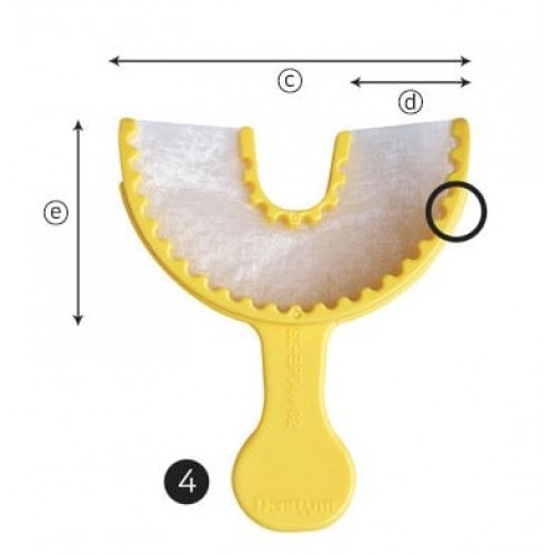 DentiAnn Disposable Bite Tray #4 Anterior (30pcs) Yellow