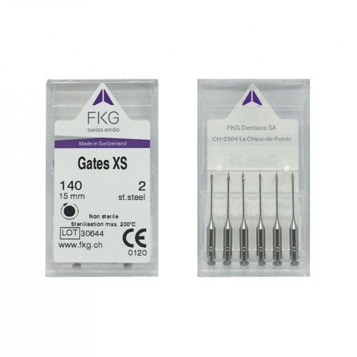 XS Gates 140 #2, 15mm, ultra-short handle GC (6pcs)