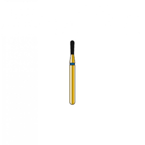 Bur Diamond FG 830L-012-4-MLSS Pear Long Gold (5 pcs)
