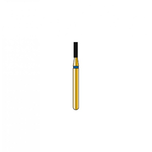 Bur Diamond FG 835-010-4-MLSS Flat End Cylinder Gold (5 pcs)