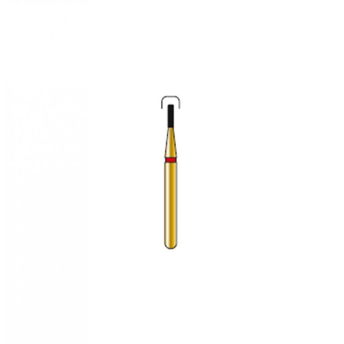 Bur Diamond FG 835R-008-3-F Round End Cylinder Gold (5 pcs)