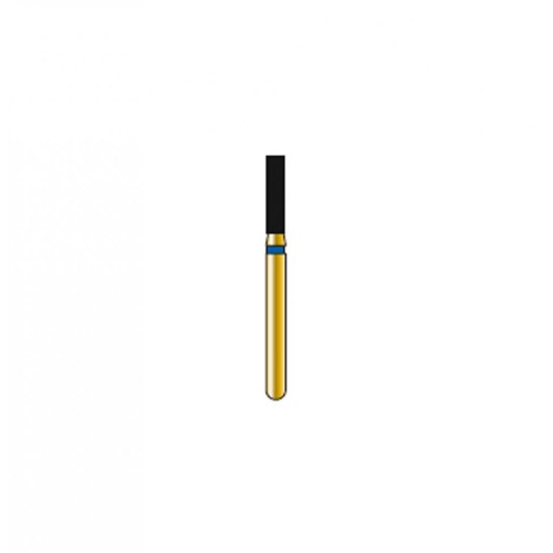 Bur Diamond FG 836-014-6-ML Flat End Cylinder Gold (5 pcs)