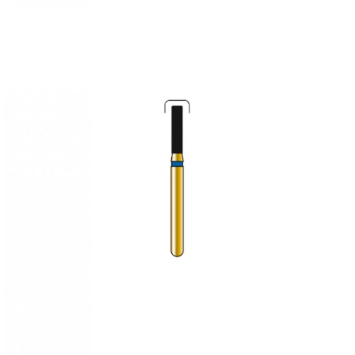 Bur Diamond FG 836R-014-6-ML Round End Cylinder Gold  (5 pcs)