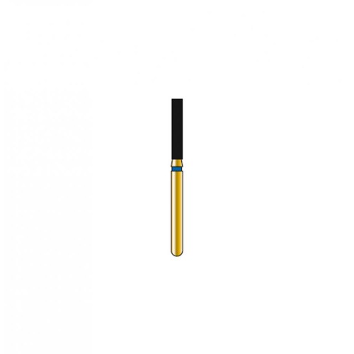 Bur Diamond FG 837-014-8-ML Flat End Cylinder Gold (5 pcs)