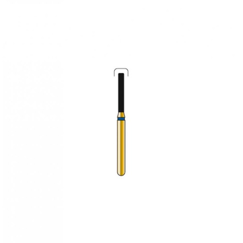 Bur Diamond FG 837R-012-8-ML Round End Cylinder Gold  (5 pcs)
