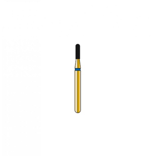 Bur Diamond FG 838-012-4-ML Round End Cylinder Gold  (5 pcs)