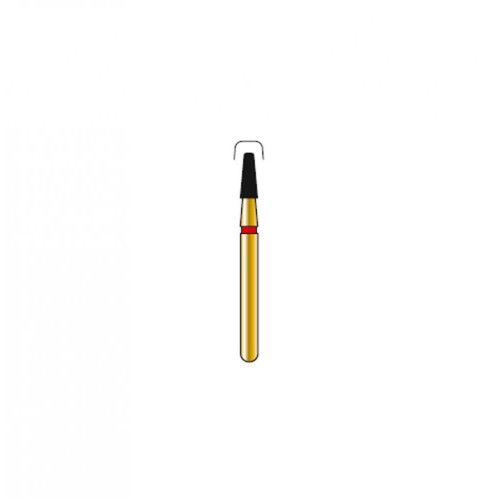 Bur Diamond FG 845R-016-4-F Round End Taper Gold (5 pcs)