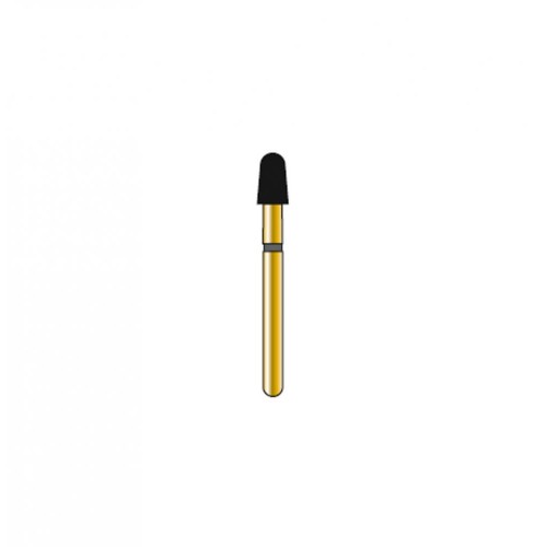 Bur Diamond FG 849-025-4-MLX Round End Taper Gold (5 pcs)
