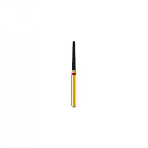 Bur Diamond FG 850-012-10-F Round End Taper Gold (5 pcs)