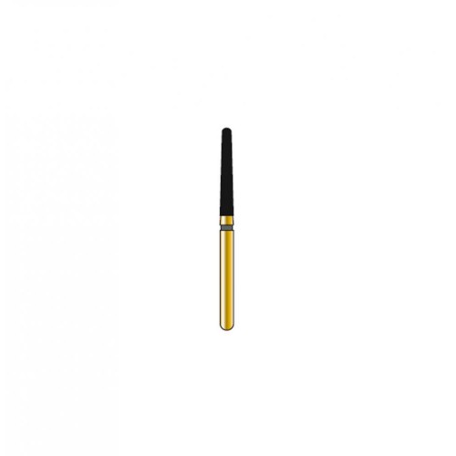 Bur Diamond FG 850-016-10-MLX Round End Taper Gold (5 pcs)