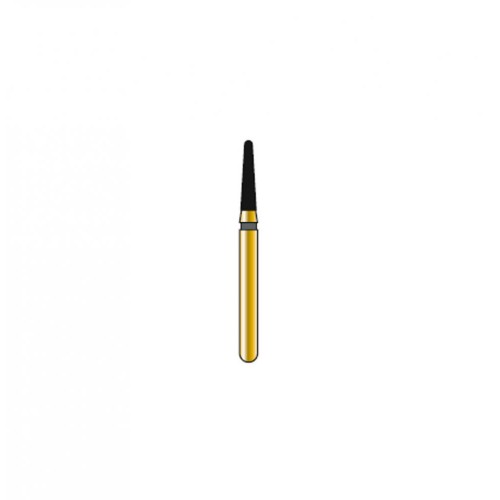 Bur Diamond FG 855-014-6-MLX Round End Taper Gold (5 pcs)