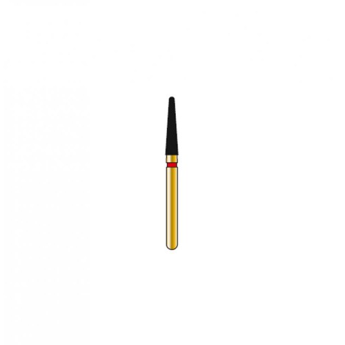 Bur Diamond FG 856-018-8-F Round End Taper Gold (5 pcs)
