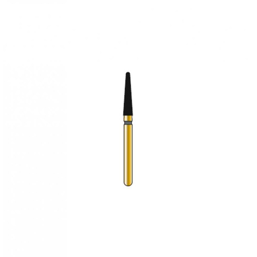 Bur Diamond FG 856-018-8-MLX Round End Taper Gold (5 pcs)