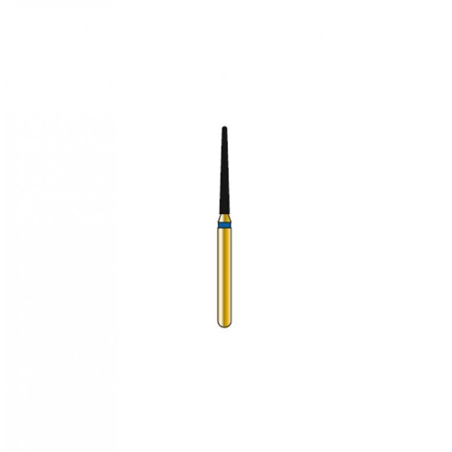Bur Diamond FG 856L-012-10-ML Round End Taper Long Gold (5 pcs)