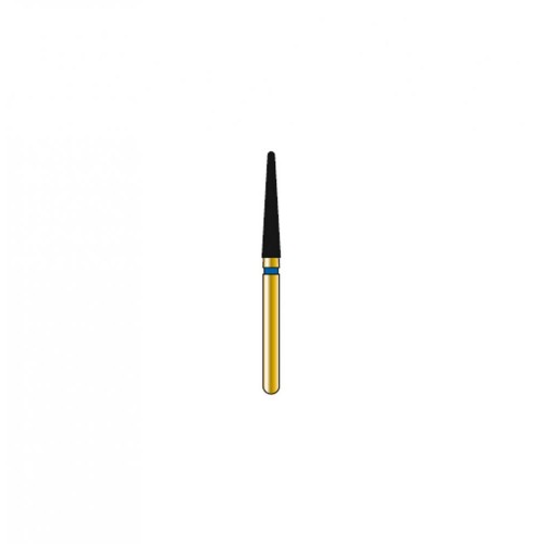 Bur Diamond FG 856L-018-10-ML Round End Taper Long Gold (5 pcs)