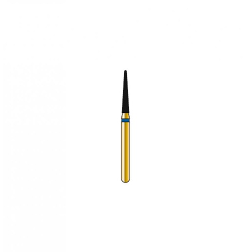 Bur Diamond FG 856N-014-8-ML Round End Taper Long Narrow Gold (5 pcs)