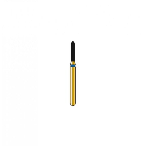 Bur Diamond FG 877-012-6-ML Pointed Cylinder Gold (5 pcs)