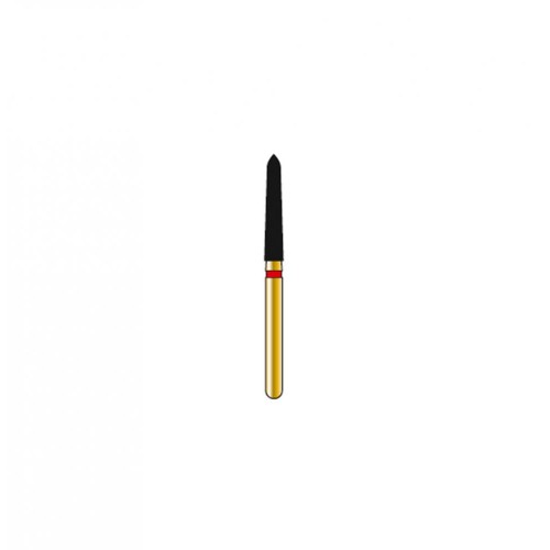 Bur Diamond FG 879K-018-10-F Pointed Taper Gold (5 pcs)
