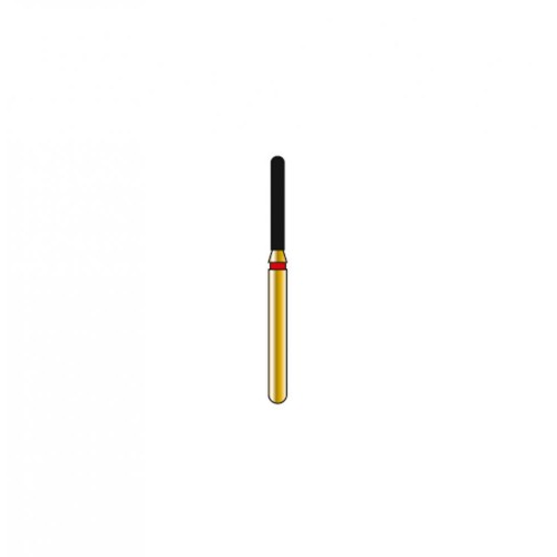 Bur Diamond FG 881-012-8-F Round End Cylinder Gold  (5 pcs)