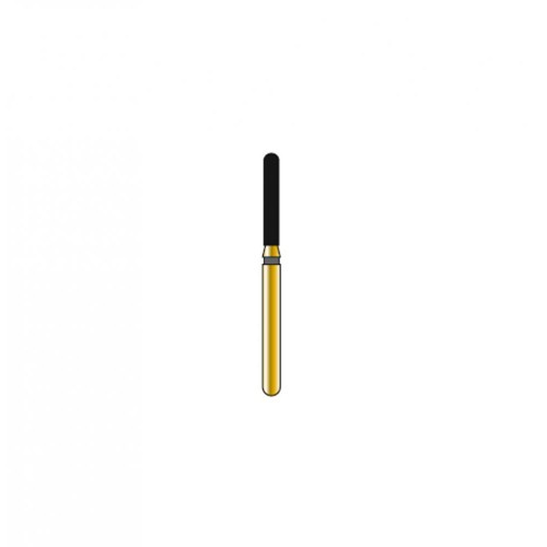 Bur Diamond FG 881-014-8-MLX Round End Cylinder Gold  (5 pcs)