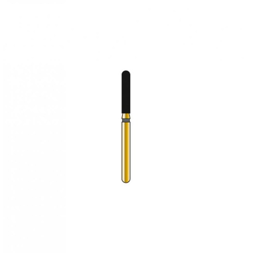 Bur Diamond FG 881-016-8-MLX Round End Cylinder Gold  (5 pcs)