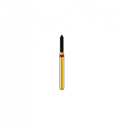 Bur Diamond FG 884-012-6-F Pointed Cylinder Gold (5 pcs)