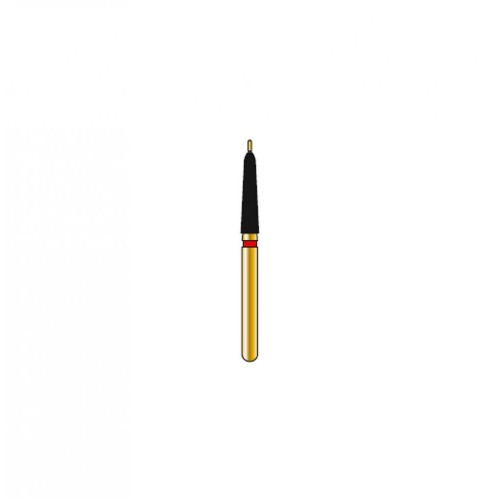 Bur Diamond FG 878KP-018-8.0-F Pointed Taper w Pin Gold (5 pcs)
