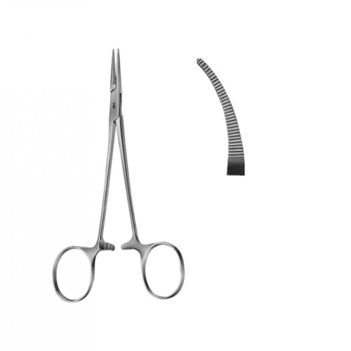 MICRO-HALSTED Haemostatic Forceps, curved, (125mm)