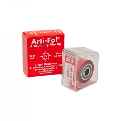 Arti-FOL Plastic 8µm 22mm wide Red (20m) 1-sided