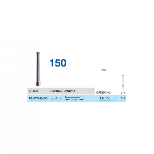 Bur Diamond FG (839) 150 014 End Cutting (5 pcs)