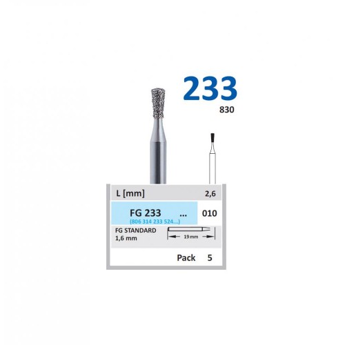 Bur Diamond FG (830) 233 010 Pear (5 pcs)
