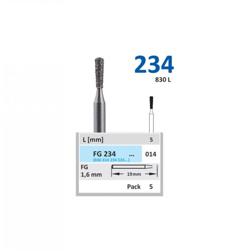 Bur Diamond FGL (830L) 234 014 Pear Long (5 pcs)