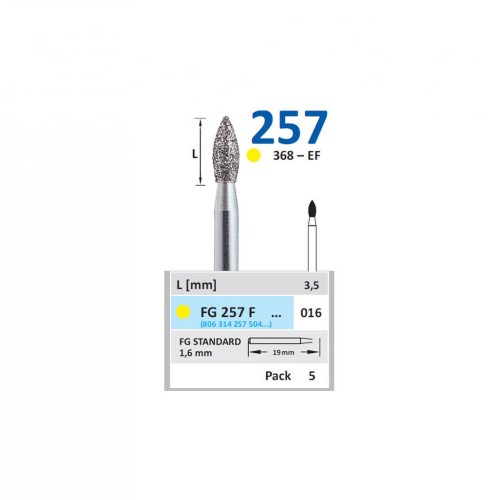 Bur Diamond FG (368) 257F016 Football (5 pcs)
