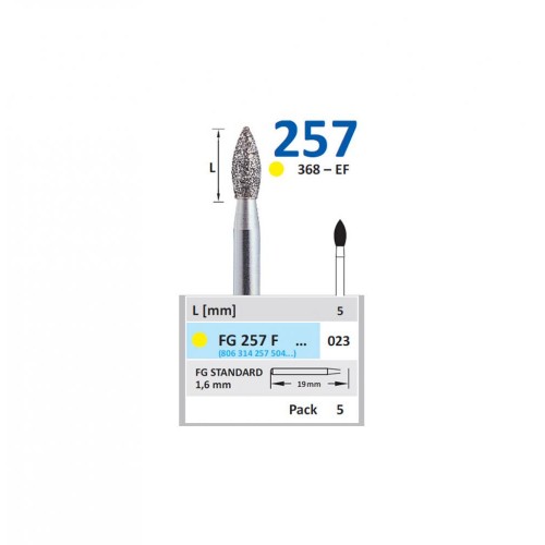 Bur Diamond FG (368) 257F023 Football (5 pcs)