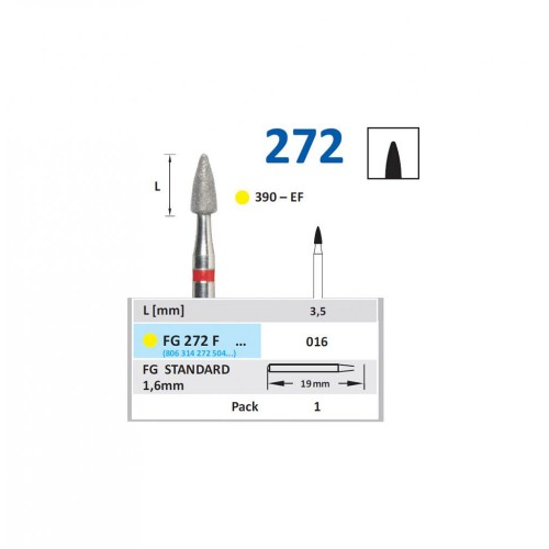 Bur Diamond FG (390) 272F016 Football (5 pcs)