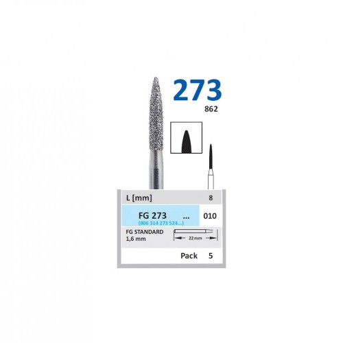 Bur Diamond FG (862) 273 010 Flame (5 pcs)