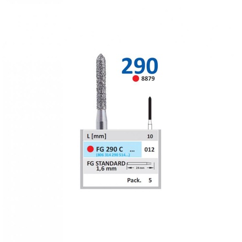 Bur Diamond FG (879) 290C012 Pointed Taper (5 pcs)