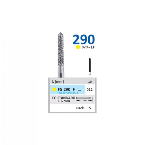 Bur Diamond FG (879) 290F012 Pointed Taper (5 pcs)