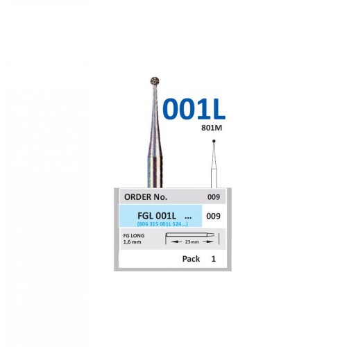 Bur Diamond FGL001L009 Round Long (5 pcs)