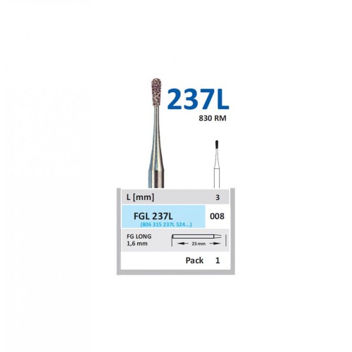 Bur Diamond FGL237L008 Pear Long (5 pcs)